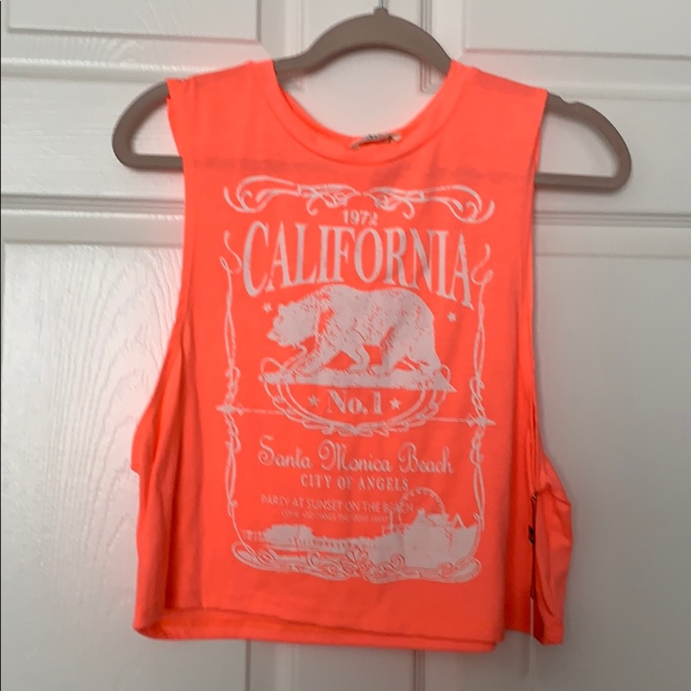 Orange crop top